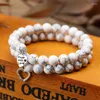 Charm Bracelets 8mm Natural Stone Tiger Eye Bracelet Pink Blue White Beads Double Layers Winding Beaded For Women Men Fashion Jewelry