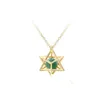 Pendentif Colliers Sevenstonejewelry Cristal Naturel Pierre Ajourée Mode Anis Star Collier Or 3D Étoiles Géométriques avec Dhgarden Dhond