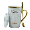 Pots à café Logo personnalisé Couple tasse de luxe légère ensemble boîte-cadeau tasses en céramique