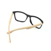 Okulary przeciwsłoneczne kwadratowe bambusowe drewniane rama wygodne szklanki odczytu 0,75 do 4