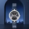 Horloges 2022 Dameshorloge Leer Luxe Temperament Ingelegd Diamant Cadeau Voor Liefhebbers Valentijnsdag Brug Dating Beauti283O