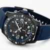 Uxury Herenhorloge Japan SuperQuartz Endurance Pro Chronograaf 44mm Avenger Hurricane Baby Blauw Rubber 1884 Heren Horloges Hardex346i