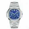 17 Styles PP Luxury Watch Silver Case Blue Ratten