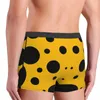 Underpants Black Polka Dots On Yellow Background Men Boxer Briefs Underwear Highly Breathable High Quality Gift Idea