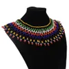 Küpe kolye bohem stil etnik tarzı moda cazibesi takı setleri Afrika kabile renkli reçine boncuk uzun püskül gerüşe anklet259y