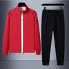 Herrspårsfall Casual Tracksuit Spring Autumn Sportwear Men 2 Piece Set Zip Jacket Pants Brand Male Sweatshirt Suits Plus Size 7xl