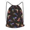 Shopping Bags Humming Birds Drawstring Backpack Men Gym Workout Fitness Sports Bag Bundled Yoga For Women
