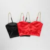 Camisoles & Tanks Summer Crop Top Sexy Women Satin Bustier Female Underwear Chain Strap Casual Padded Lingerie Luxury Slip Ropa De Mujer