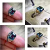 Ringen Klassiek Blauw Zirkoon Fashion Ring Voor Vrouwen Verlovingsbanden Sieraden Verjaardagsfeest Cadeau Drop Levering Dhbqj