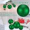 24個の大型クリスマスボールバルク8 34赤と緑のクリスマスプラスチックボールレッドアンドグリーンクリスマスツリー屋外のクリスマスの飾り