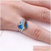 Cluster Rings For Creative Temperature Change Mti Color Ring Mens Hip Hop Rock Festival Party Jewelry Presents Teenagers Drop Delivery Dh3Ae