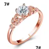 Klaster Pierścienie 2022 Big Stone Vintage Cubic Cyrron Rose Gold for Women Gengagement Biżuter Bejdia Bożego Narodzenia Pierścień DH71X