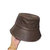 広い縁のサンハットデザイナー秋の冬の革洗った漁師の帽子