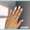 Pierścienie Drop dostawa 2021 Choucong Victoria Wieck luksusowa biżuteria 925 Sterling Sier Star Pave White Sapphire CZ Diamond Eternity Wom2763