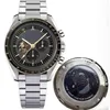 Classic Mens Watch 50 주년 기념 자동 기계 운동 잼 본드 007 Digner Watch Space Montre de Luxe Stainls Luxury273b