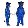 المناسبات الخاصة Hot Blue Pajama Boys Girls Cat Dog Boy Anime Hero Costume with Mask Cosplay Suite Suit Child Halloween Birthday Party Gift x1004