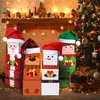16 adet Noel istifleme kutuları 4 tasarımda şapka ile istiflenebilir kardan adam hediye kutusu Noel yuvalama kutuları dekoratif Noel istifleme hediyesi