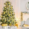 96 pièces 10 styles d'ornement de sucette de bonbons de Noël ensemble d'ornement de canne en bonbon vibrant décorations de motif de sucette suspendues de Noël avec corde pour Xm