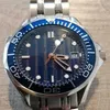 007 Black Dial Limited Edition Men's Watch Professional Timer rostfritt stål Automatisk klocka 43mm förstklassig kvalitet The256k