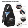 Backpack Pilot Aviation Sling Chest Crossbody Bag Men Casual Shoulder For Hiking