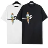 Мужская футболка с принтом попугая, дизайнерская футболка Мужские и женские футболки, модные топы высшего качества с короткими рукавами, круглые футболки 22ss European s260W
