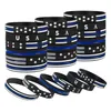 Bomboniera festiva 40 stili 600 pezzi / lotto sottile linea blu bracciali bandiera americana braccialetto Sile morbido e flessibile ottimo per il giorno normale Gi Dhsnr