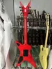 Seltene geformte Gitarre Wash Dime 333 Dimebag Darrell Rebel Confederate Flag Red E-Gitarre Floyd Rose Tremolo Star Inlay Black Hardware