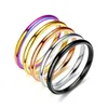 Rings Black Titanium Steel Rainbow Line Classic Lemaling Band Mti Color Jewelry Fraternal 2022 Drop Delivery Dhiqx