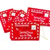 Décorations de Noël 10pcs lettre sac de bonbons au père Noël feutre enveloppe broderie décoration ornement enfants enfants cadeaux 1235i