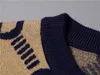 남자 스웨터 가을 가을 겨울 고급 디자이너 니트웨어 남성 클래식 캐주얼 스트라이프 격자 무늬 풀오버 남성 브랜드 소프트 따뜻한 GU01