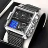 LIGE Watch Man Top Brand Luxury Square Sport Quartz Analog Wristwatch for Men Waterproof Military Digital es Creative 220212235Q