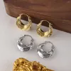 Boucles d'oreilles créoles en laiton plaqué or véritable 18 carats, bijoux de pâques, Style Celi français, Vintage, fait à la main, mode irrégulière, Super