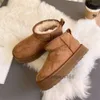 Stivali da donna firmati Australia Tasman Tazz pelle di pecora Shearling piattaforma Pantofole scarpe invernali Classic Ultra Mini scarpone da neve Pelle scamosciata Lana ugge HH