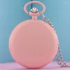 Pocket Watches Mehrere Farben glattes Case Watch Digitales Zifferblatt Quarz Halskette Anhänger Uhr dünne Kette Praktische Präsentationen Männliches Frauen