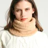 Nouveau solide épais en peluche anneau écharpe pour femmes cachemire doux Foulard femme en plein air masque de Ski coton chaud Snood Foulard Bufanda