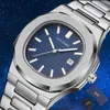 PINTIME Simple Quartz hommes montres haut de gamme de luxe en acier inoxydable militaire montre d'affaires hommes Date or horloge Zegarek Meski Reloj282P