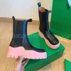 Women's Designer Boots Luxurious Comfort Delicate Rubber Outsole Genuine Leather Martin Ankle Fashion Women Rain boots Anti-Slip Wave Colorful Ankle boots