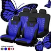 Universal Car Seat Cover Set Butterfly-Pattern Car Seat Cover Full Set Auto Styling Interior Accessories274m