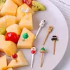 Fourchettes à fruits amusantes pour enfants, colorées, adorables choix de noël, fournitures de maison festives, gâteau pour enfants