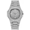 Ice-Out Bling Diamond Watch for Men Women Hip Hop Mens Quartz Watches rostfritt stål Band Business Wristwatch Man Unisex Gift CX2279V