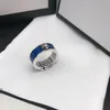 Bagues en argent Sterling S925, bague tête de tigre bleu brillant, personnalisée, vous offre une bague de Couple, cadeau de noël, tendance avec Gift218z