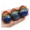 Pierres précieuses en vrac 48 mm en forme d'œuf en cristal naturel œil de tigre pierre précieuse colorée processus d'épissage 7 chakras couleur de Pâques livraison directe J Dh2T0