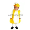 Speciella tillfällen barn småbarn spädbarn härlig gul ducky kosty cosplay för flickor pojkar pojkar halloween purim nyår karneval party outfit x1004