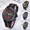 Luxury Sports Racing car F1 Formula Rubber Strap Stainless steel Quartz es for Men Casual Wrist Watch Clock281j