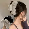 Kunstfell-Pferdeschwanz-Clip, Haarspangen, Haar-Accessoires, Plüsch, große Haarspange, unregelmäßiger Kunstfell-Clip, Vintage-Krabben-Clip