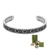 Bracelet de créateur classique unisexe, mode européenne, manchette de Couple pour femmes, bijoux en acier titane