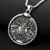 Pendant Necklaces Vintage Viking Tree Of Life Charm Men's Necklace Fashion Hip Hop Punk Jewelry Accessories Party Gift Wholesale