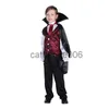 Occasions spéciales Enfants Enfants Noble Dracula Vampire Costumes pour Garçons Diable Vampira Costume Halloween Pourim Carnaval Nouvel An Fête Cosplay x1004