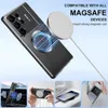 Magnetiska trådlösa laddare mobiltelefonfodral för iPhone 15 14 13 Pro Max Samsung Galaxy S21 S22 S23 Ultra Armor Anti-Drop Kickstand Protection Phone Case