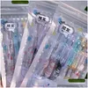 Gel Pens Wholesale 6 Pcs/Set Cartoon Cute Student Colorf Smooth Writing Supplies Colors 0.5Mm Stationery Papelaria Material School D Dhyg7